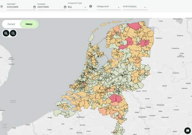 Redispatch historische gegevens en data